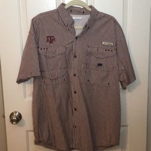 Men’s L Columbia PFG Texas A&M Fishing Shirt